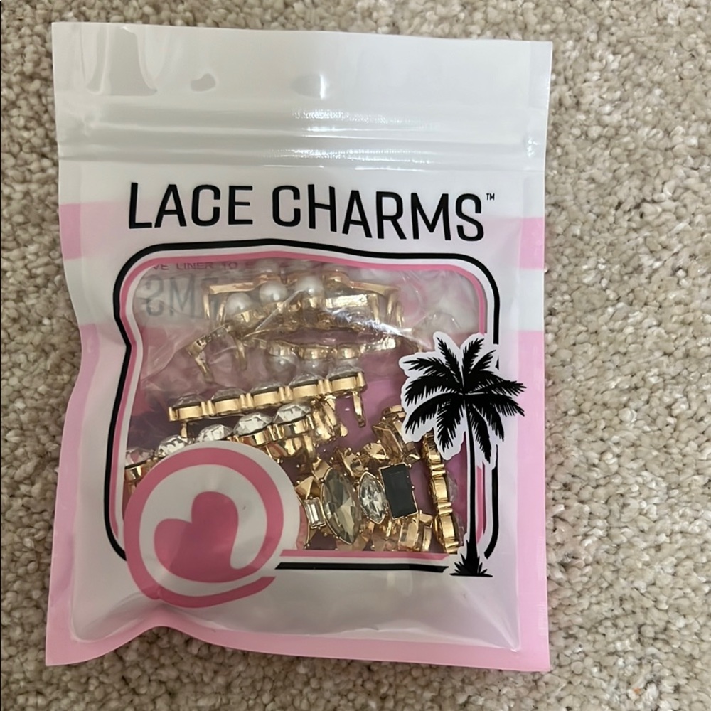 Lace Charms Gold Shoe Accessories